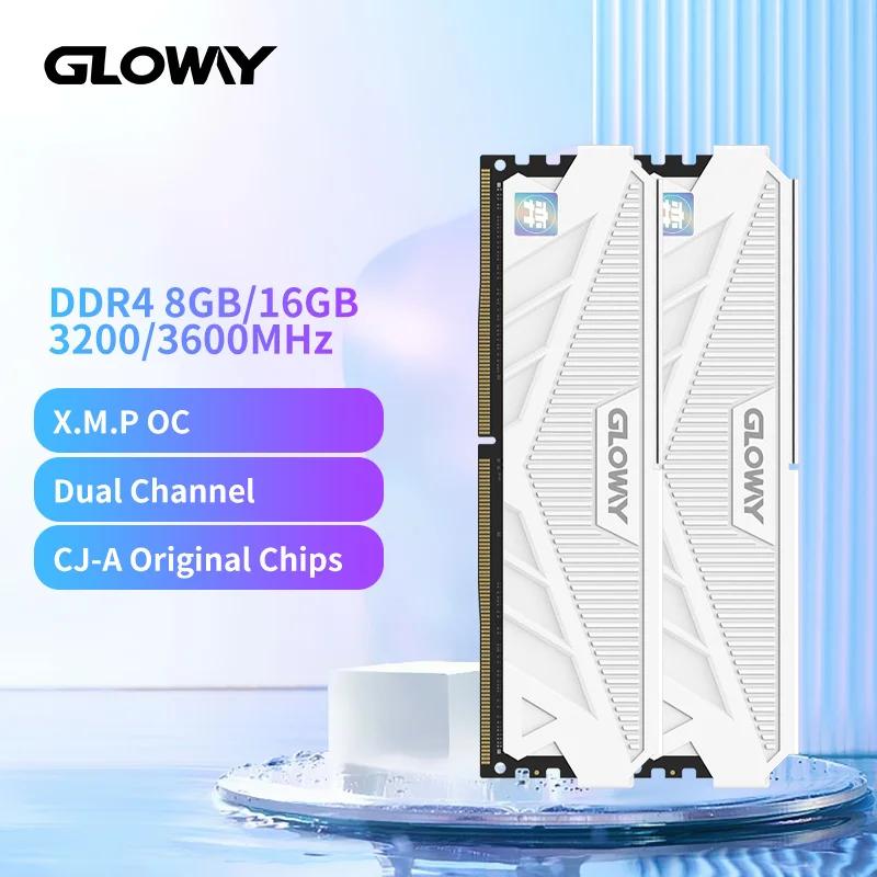 Gloway ޸ DDR4  ä, PC ũž , DDR4 ޸, 288  UDIMM, 8GB, 16GB, 3200MHZ, 3600MHZ